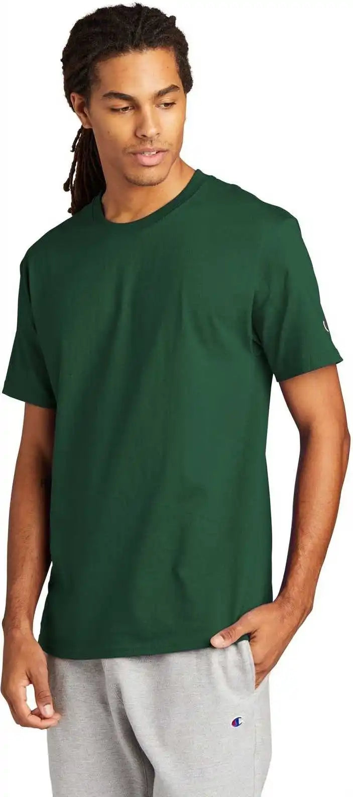 Champion T425 Heritage 6 Oz Jersey Tee Dark Green