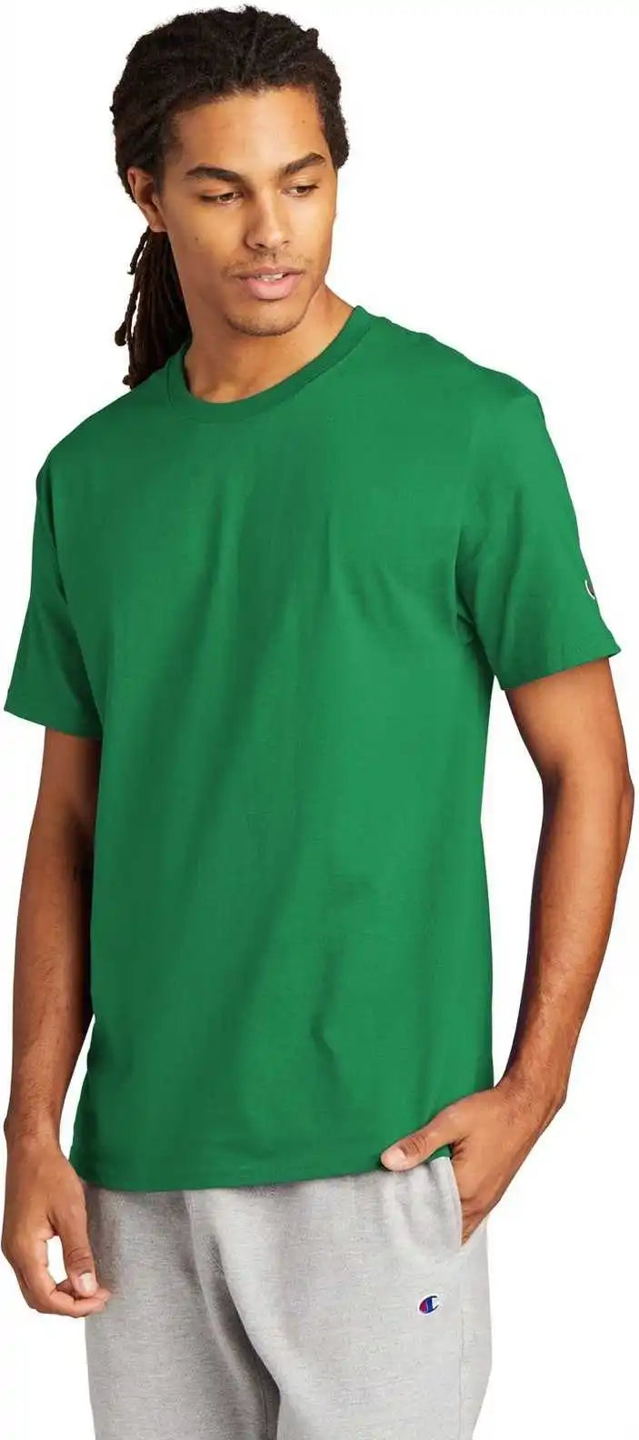 Champion T425 Heritage 6 Oz Jersey Tee Kelly Green