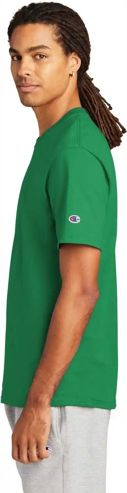 Champion T425 Heritage 6 Oz Jersey Tee Kelly Green