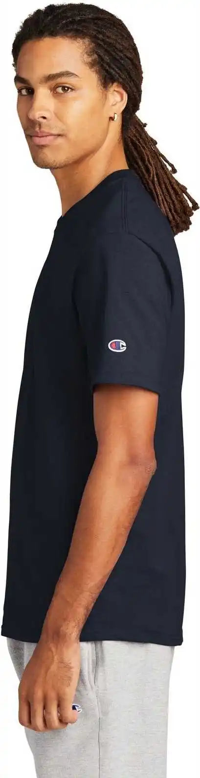 Champion T425 Heritage 6 Oz Jersey Tee Navy