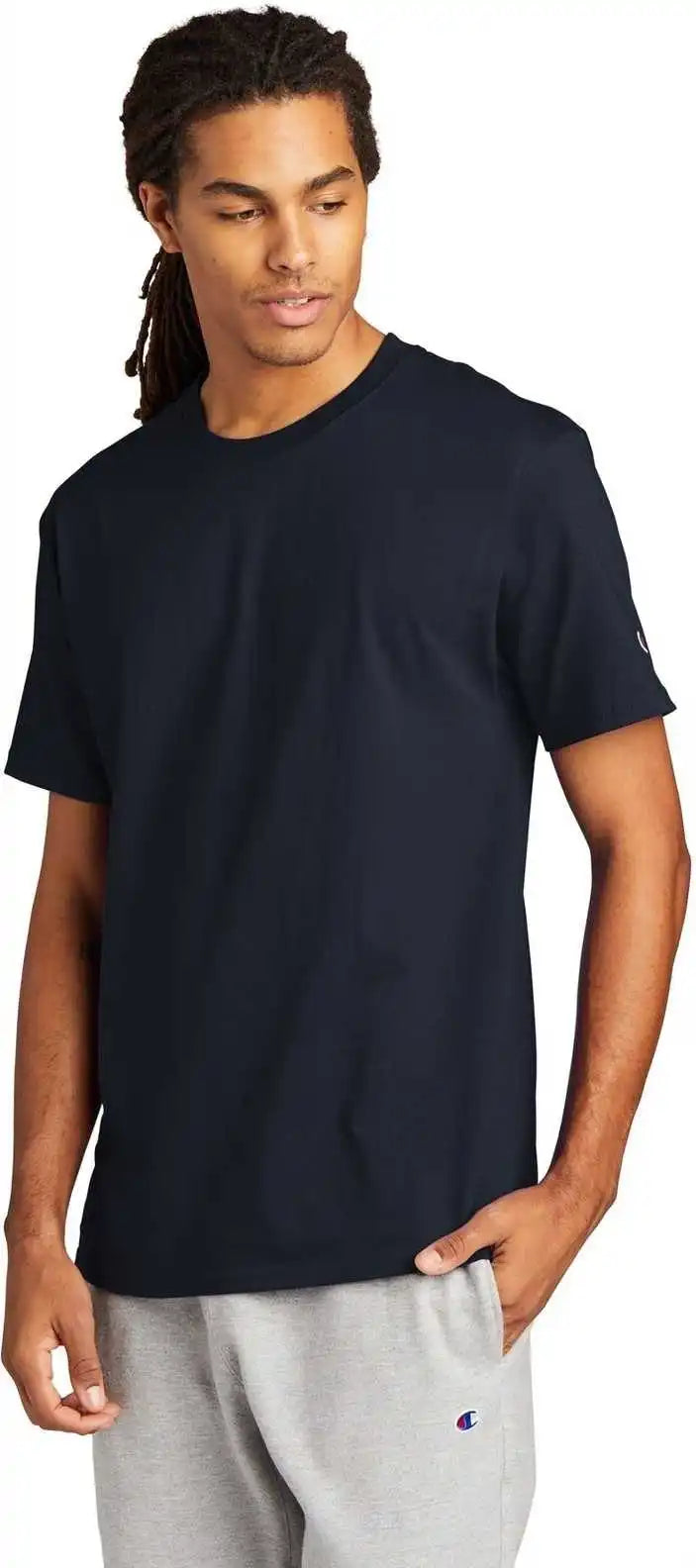 Champion T425 Heritage 6 Oz Jersey Tee Navy