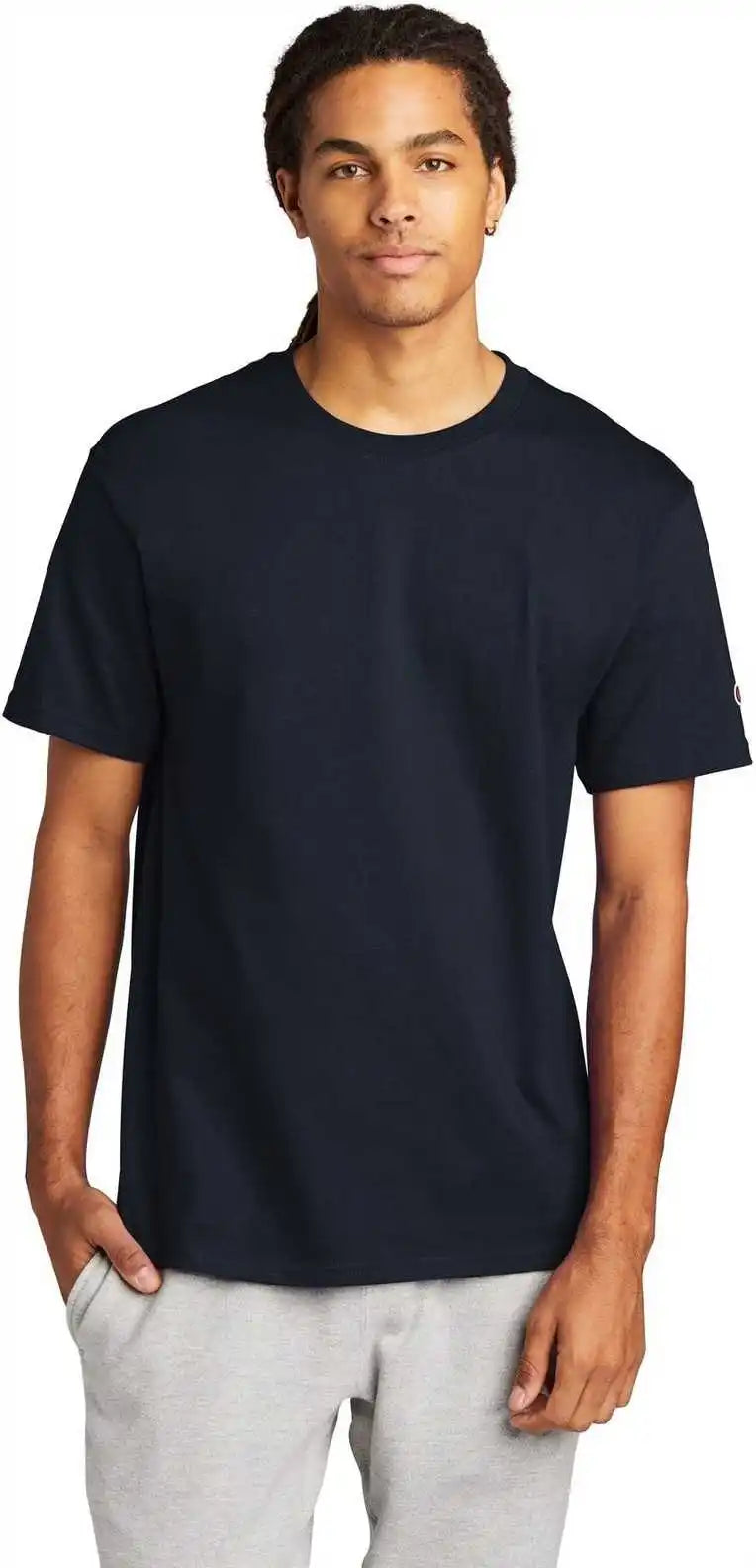 Champion T425 Heritage 6 Oz Jersey Tee Navy