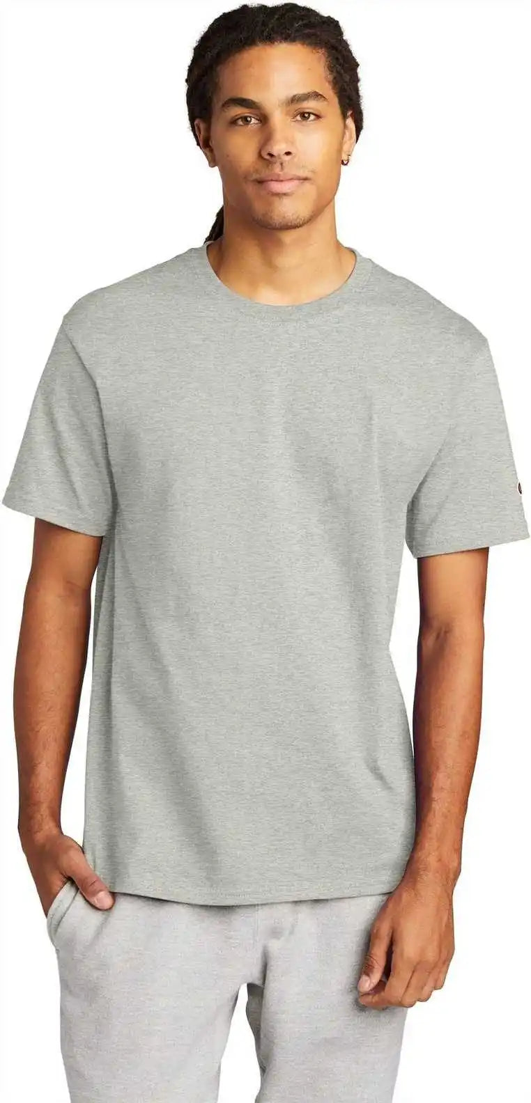 Champion T425 Heritage 6 Oz Jersey Tee Oxford Gray