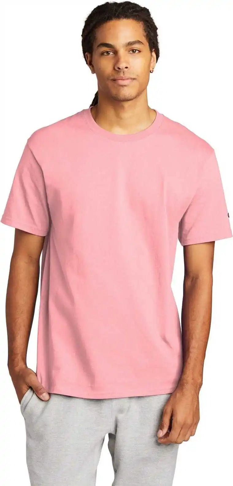 Champion T425 Heritage 6-oz Jersey Tee - Pink Candy