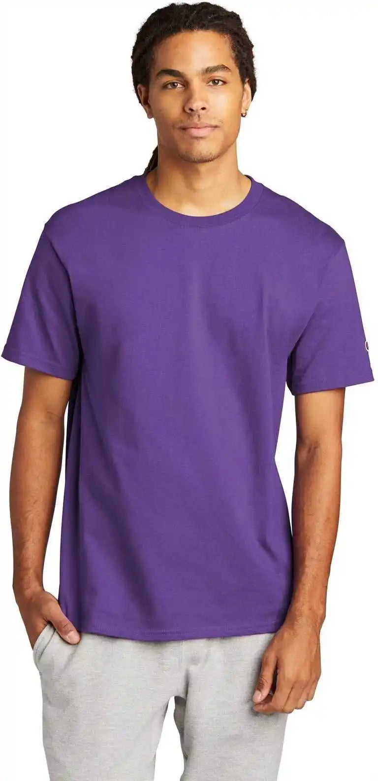 Champion T425 Heritage 6-oz Jersey Tee - Purple