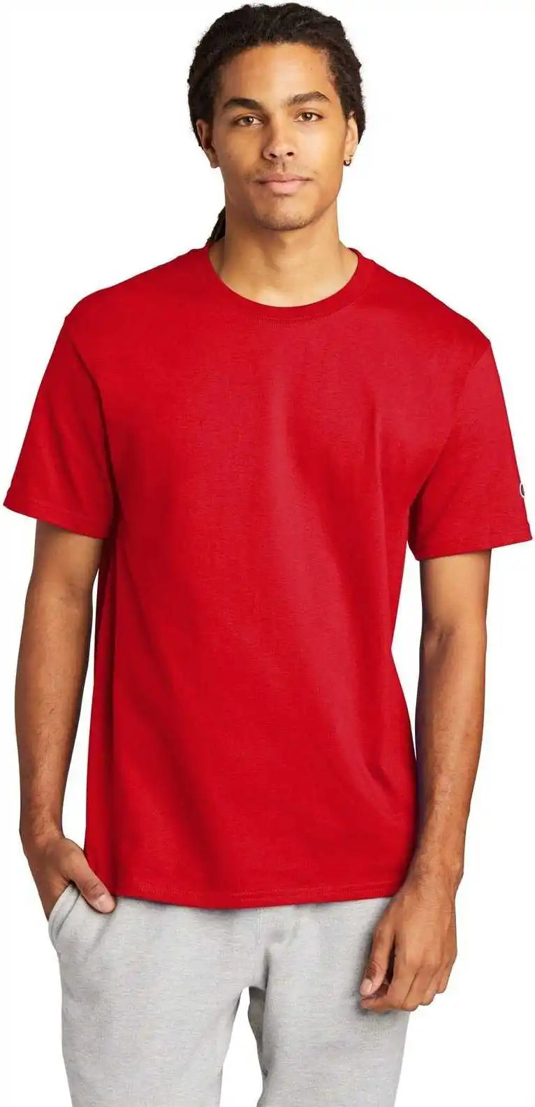Champion T425 Heritage 6 Oz Jersey Tee Red