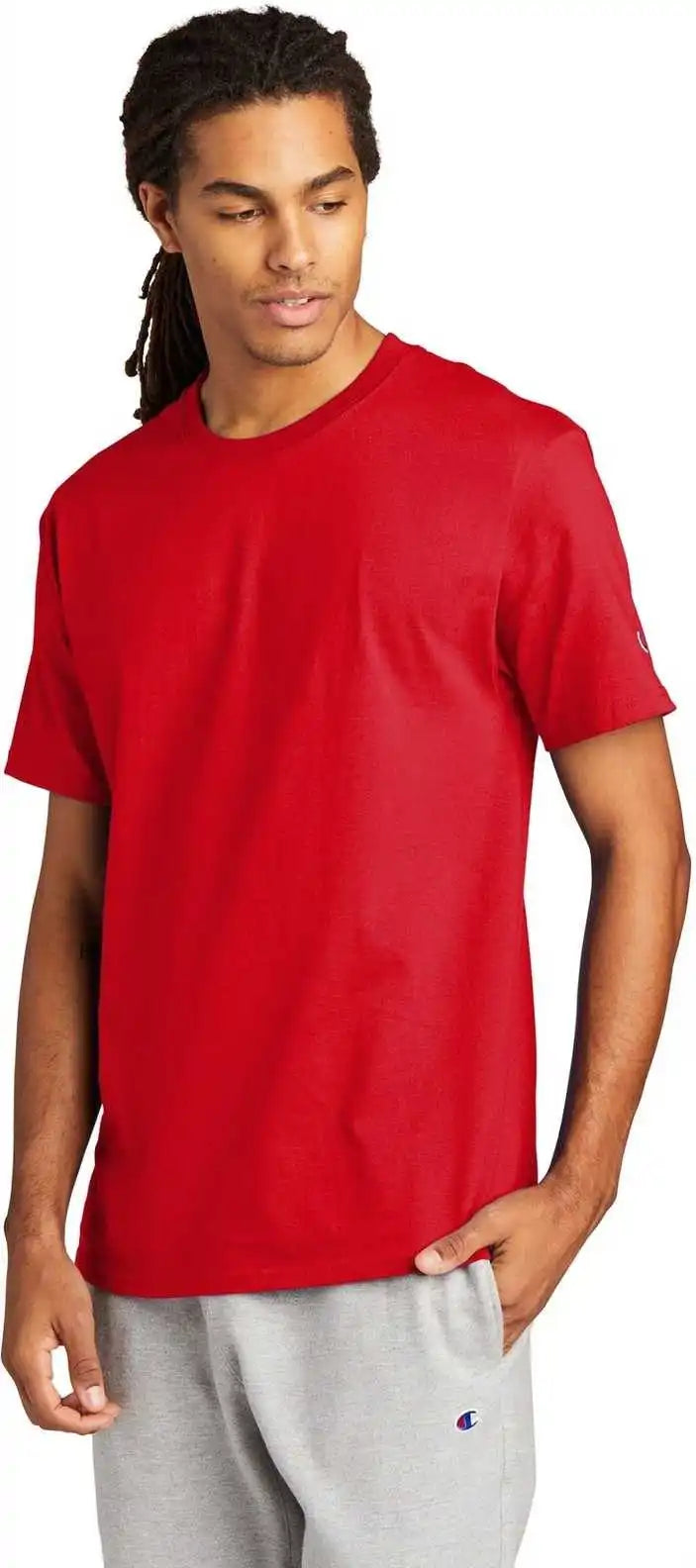Champion T425 Heritage 6 Oz Jersey Tee Red