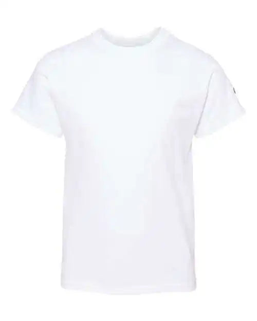 Champion T435 Youth Short Sleeve Tagless T-shirt - White