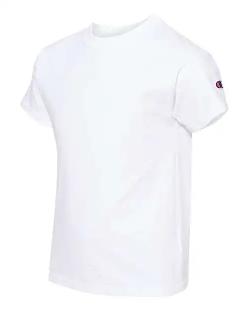 Champion T435 Youth Short Sleeve Tagless T-shirt - White