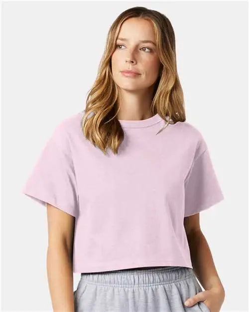 Champion T453w Women’s Heritage Jersey Crop T-shirt - Pink Candy