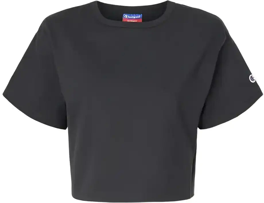 Champion T453w Women’s Heritage Jersey Cropped t Shirt Black