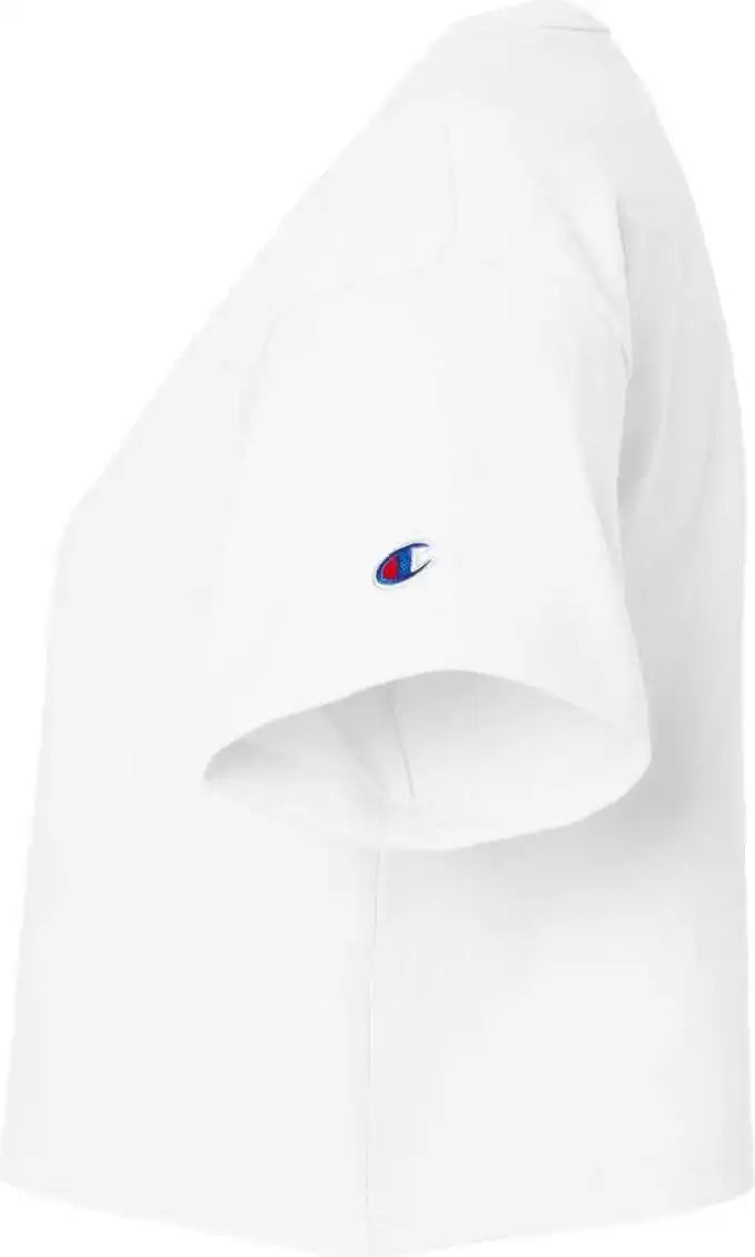 Champion T453w Women’s Heritage Jersey Cropped t Shirt White