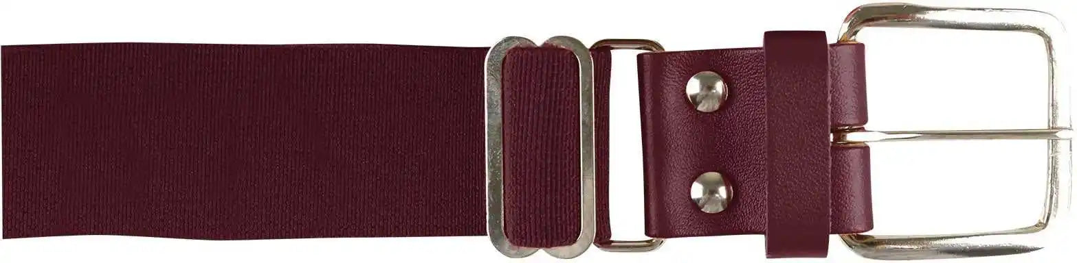 Champro A060 Brute Baseball Belt Leather Tab (6 Pk) - Maroon