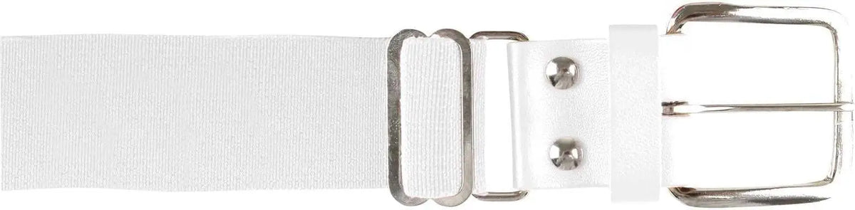 Champro A060 Brute Baseball Belt Leather Tab (6 Pk) - White