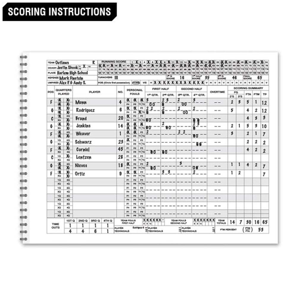 Champro A07bk2 Basketball Score Book