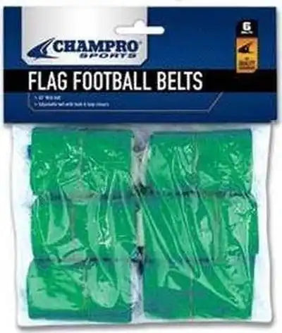 Champro A1056 Flag Football Belts/flags Set (6 Pk) - Kelly