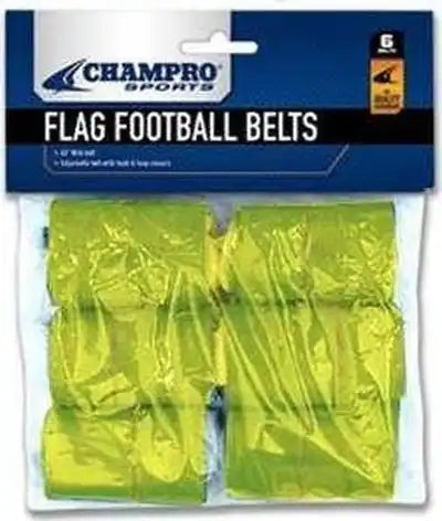 Champro A1056 Flag Football Belts/flags Set (6 Pk) - Yellow