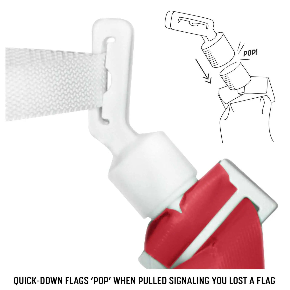 Champro A108 Quick-down ?Pop’ Flag Belt - Gold - one Size Fits Most
