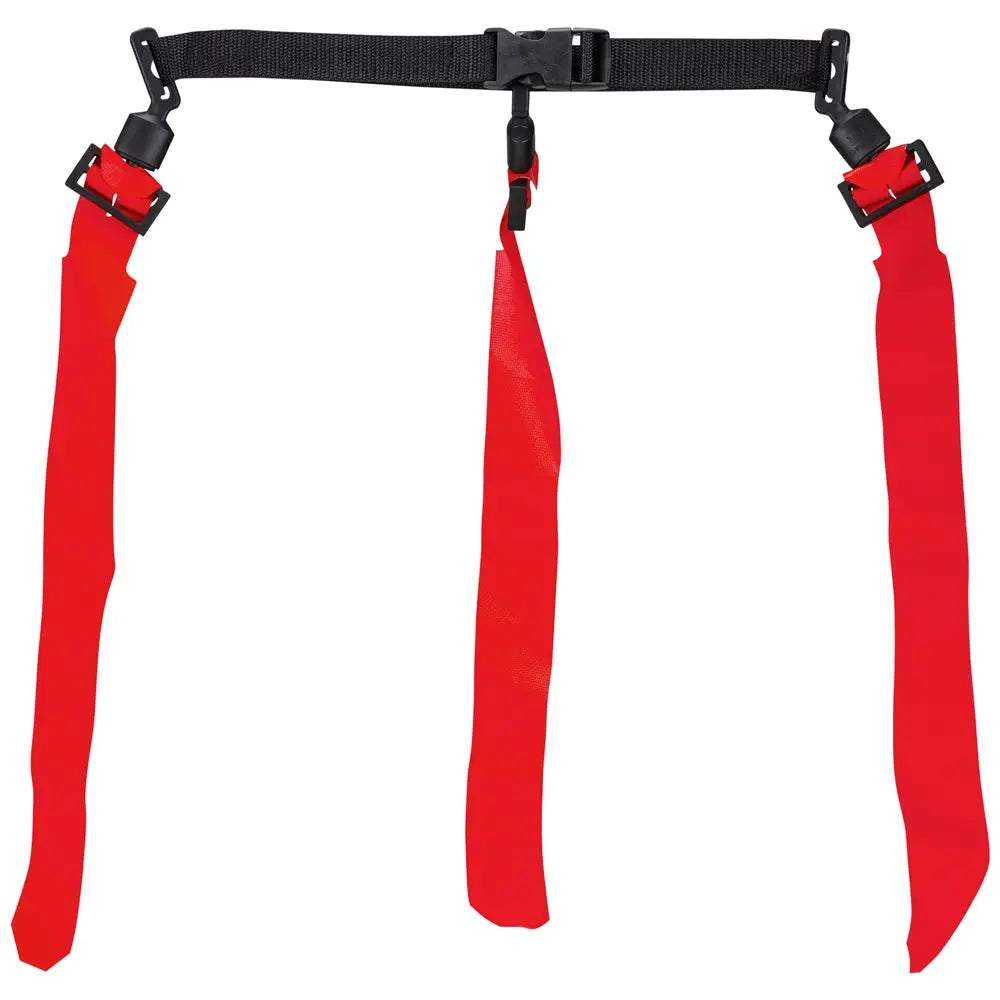 Champro A10812 Quick-down Flag Football Belt - 12 Pack 3-flags Per - Bulk - Scarlet