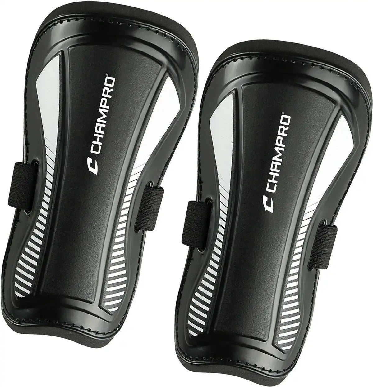 Champro A119 D3 Molded High Impact Shin Guard Pair - Black