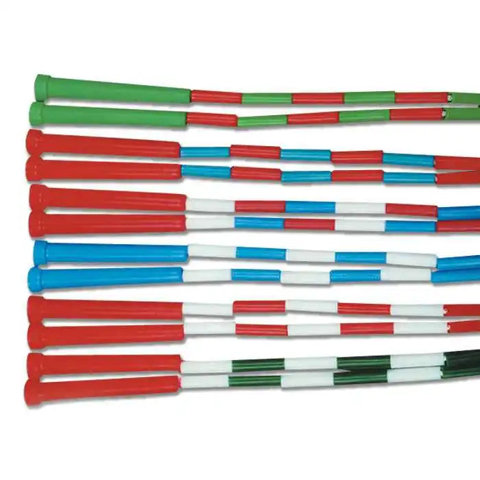 Champro A208 Plastic Segmented Jump Ropes 8 Ft Braided Nylon - Multi-color - 8’