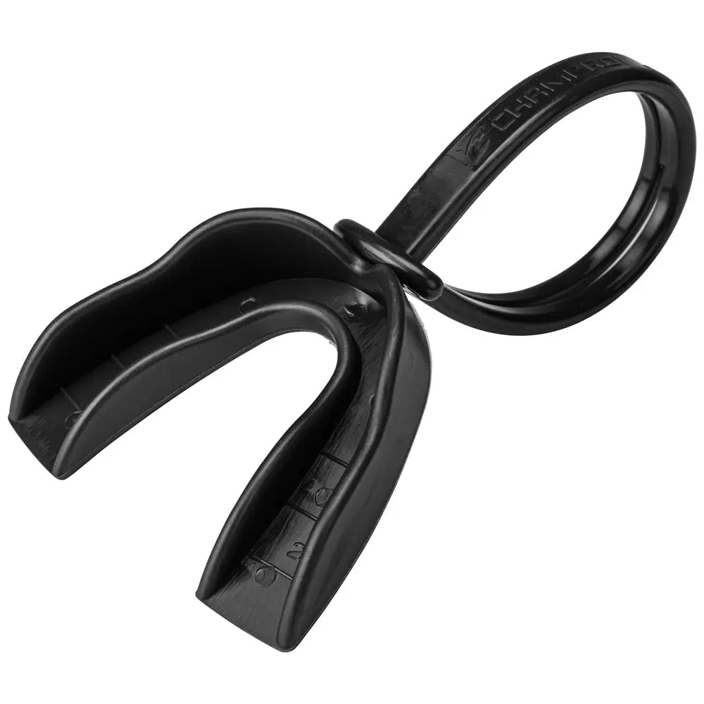Champro Af53 Boil-and-bite Strapped Mouthguards - Black - Adult