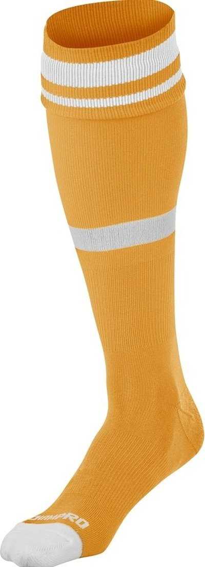 Champro As10 Striped Soccer Knee High Socks - Gold White