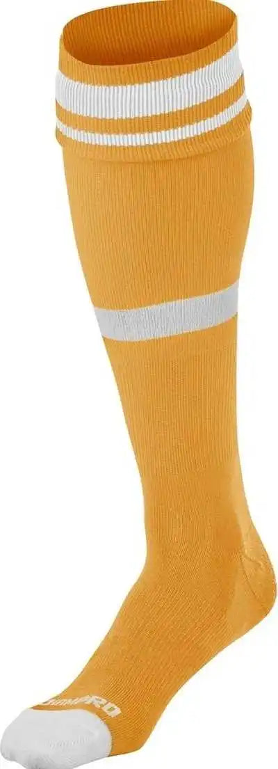 Champro As10 Striped Soccer Knee High Socks - Gold White