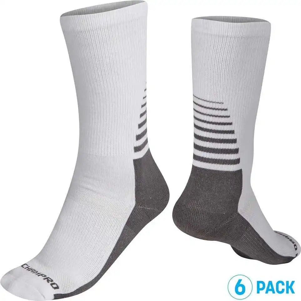 Champro As96 Rival Crew Sock (6 Pk) White
