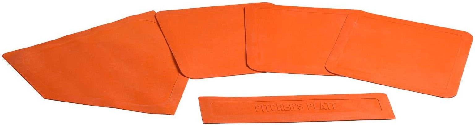 Champro B023 Throw Down Rubber Bases (set of 5) - Orange