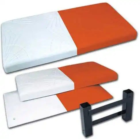 Champro B073 Dislodging Double First Base Little League Specifications - Set - White Orange