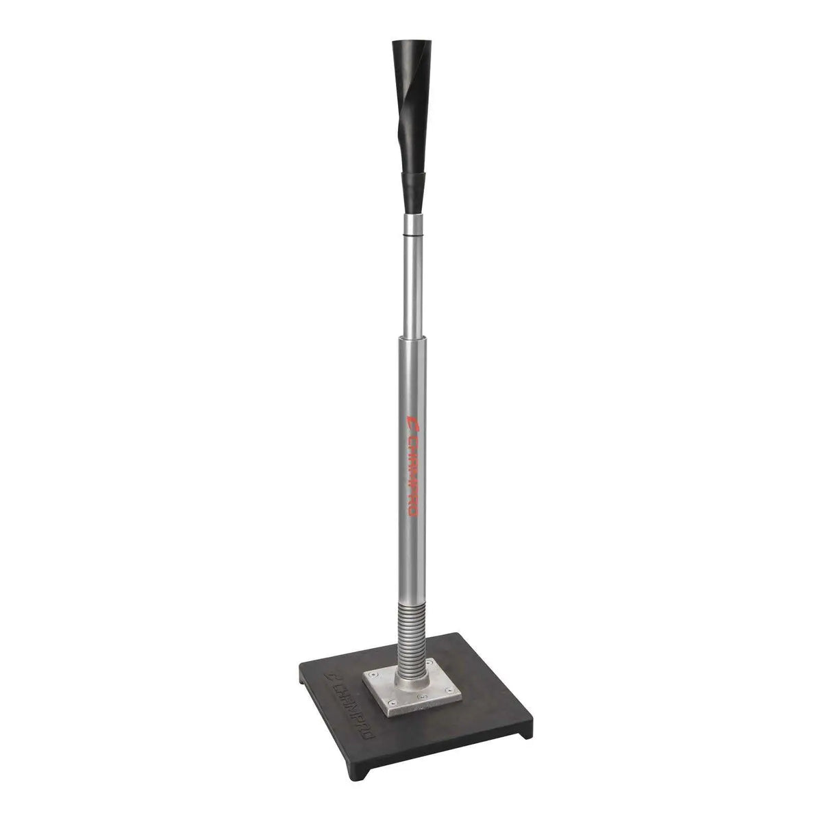 Champro B083 Brute Spring Loaded Batting Tee - Black Silver - Light Gray
