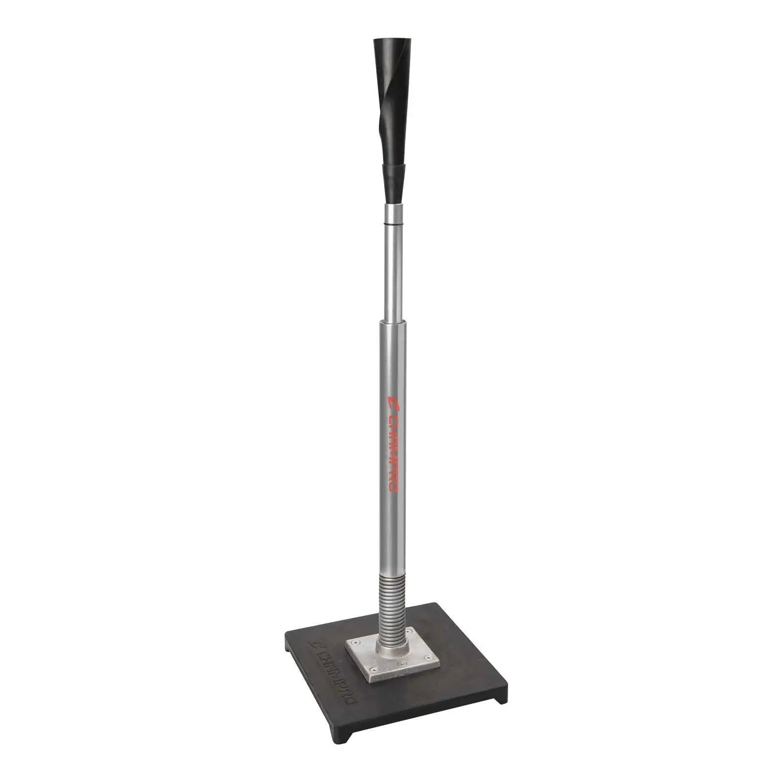 Champro B083 Brute Spring Loaded Batting Tee - Black Silver - Light Gray