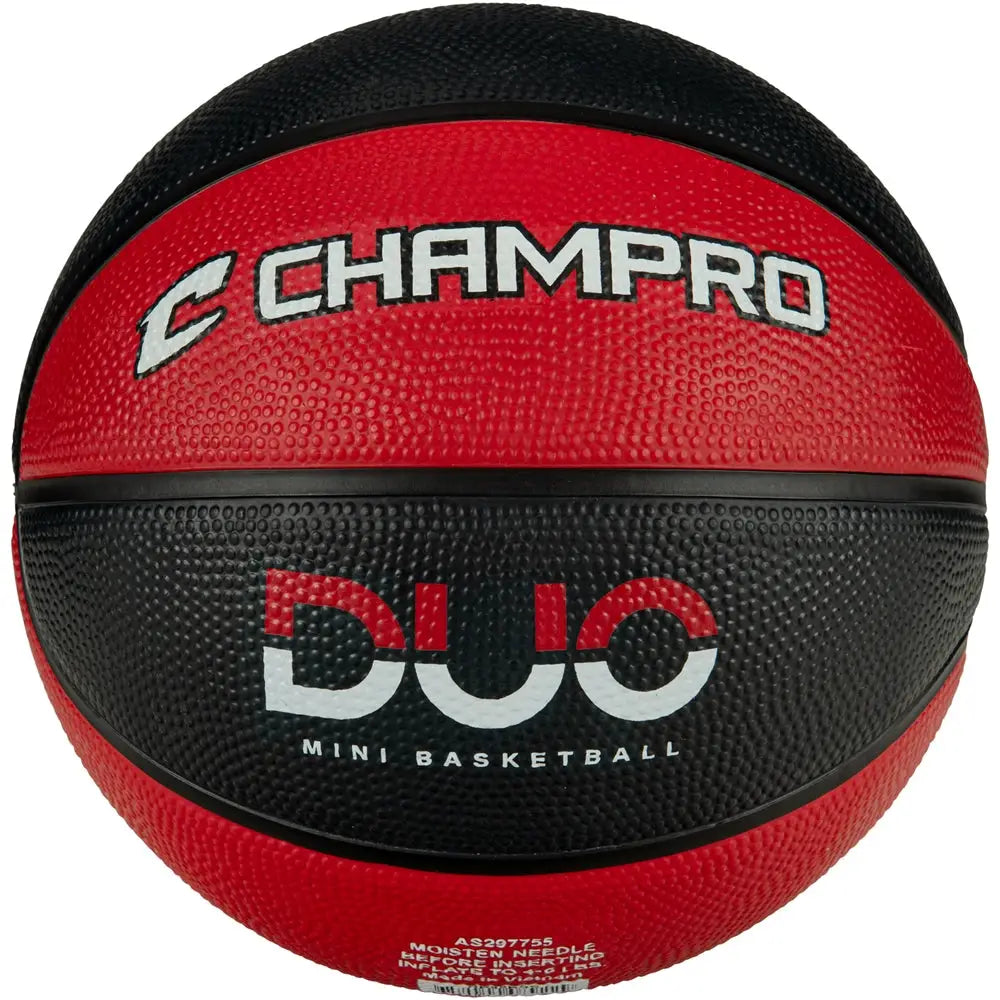 Champro Bb48 Jammer Mini Rubber Basketball - Black Scarlet