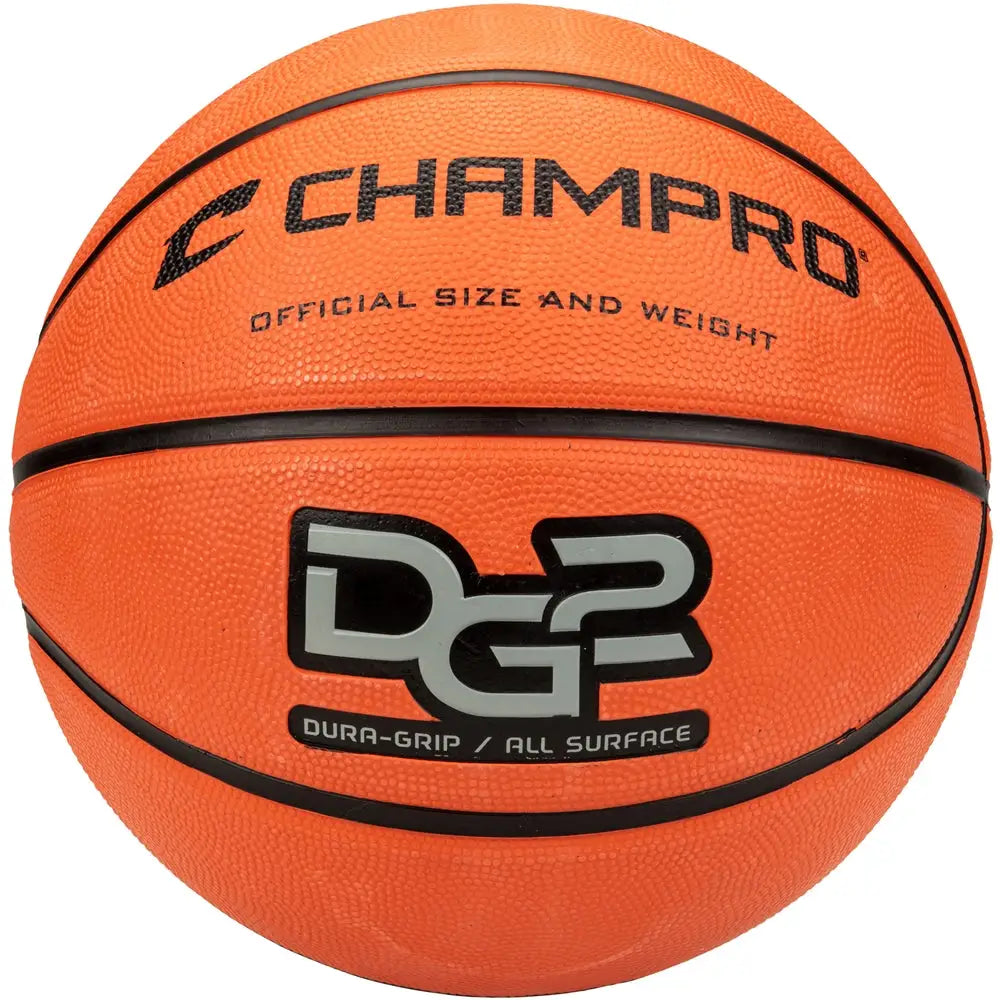 Champro Bb50 Dura-grip 230 Rubber Basketball - Comp Orange - Regulation