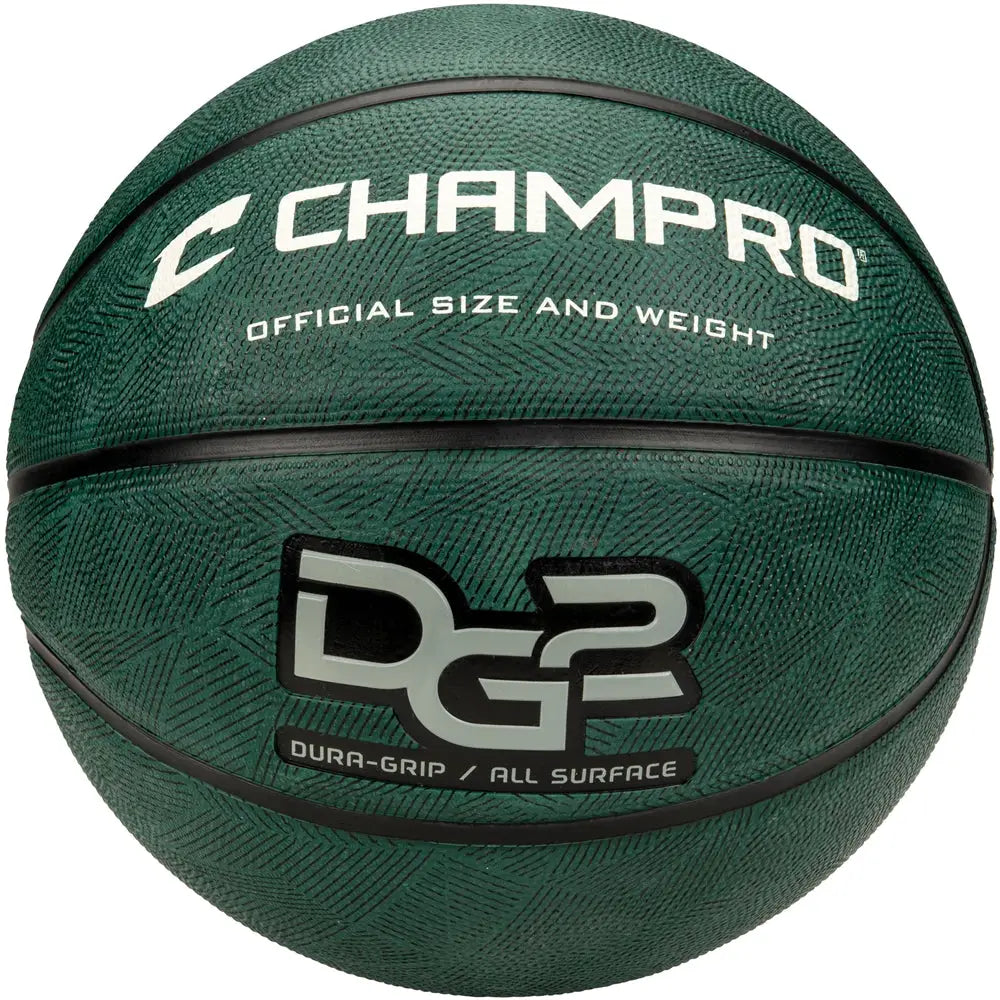 Champro Bb50 Dura-grip 230 Rubber Basketball - Forest Green - Regulation