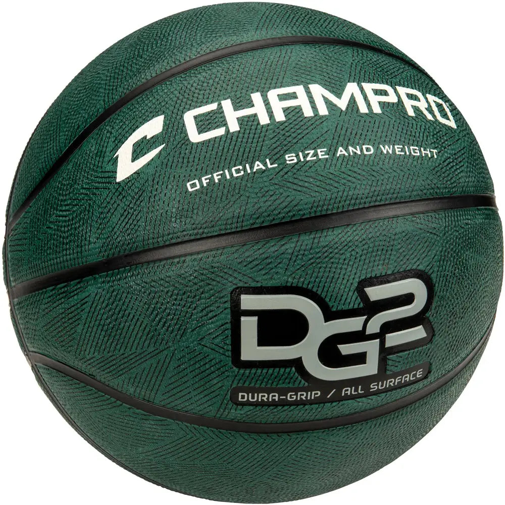 Champro Bb50 Dura-grip 230 Rubber Basketball - Forest Green - Regulation