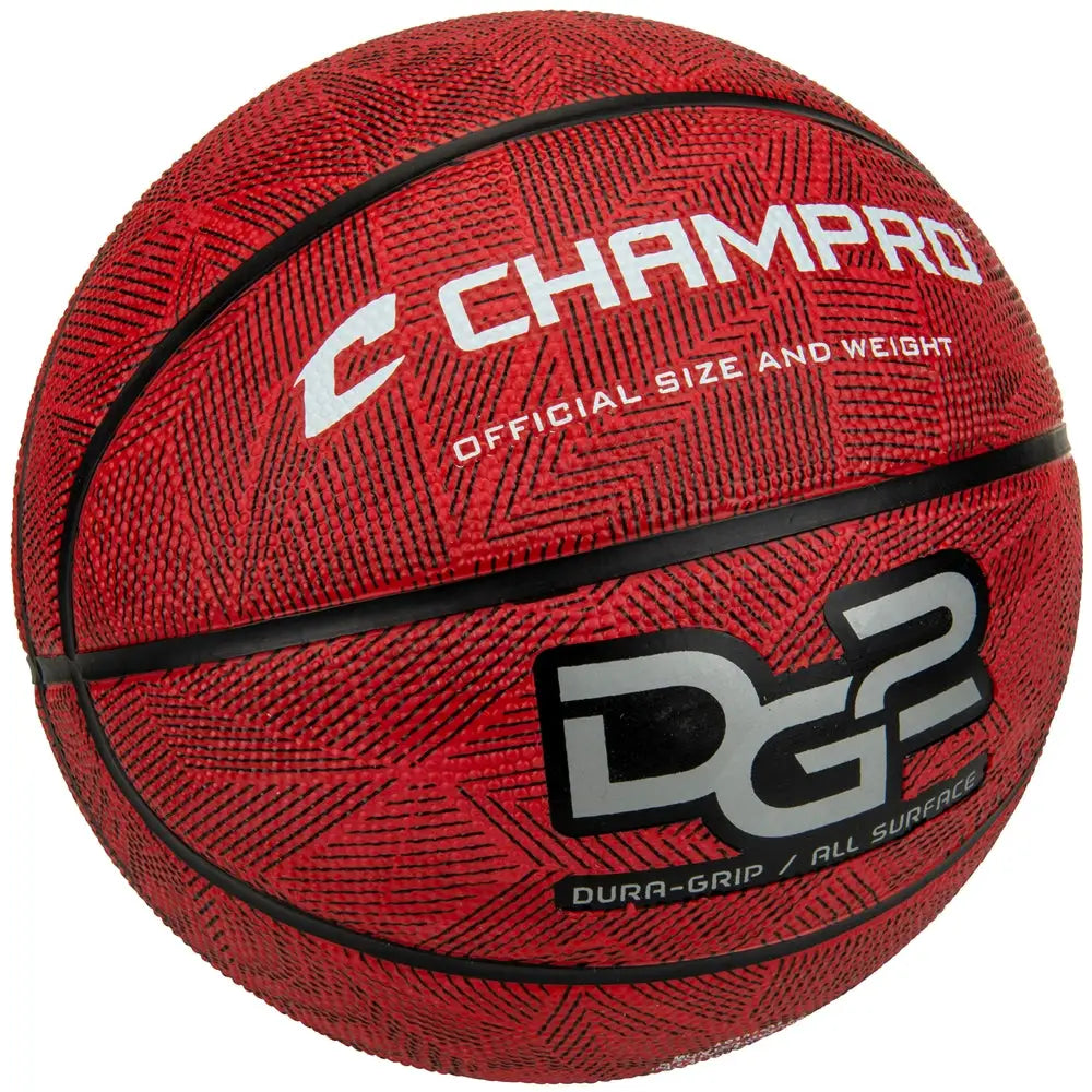 Champro Bb50 Dura-grip 230 Rubber Basketball - Scarlet