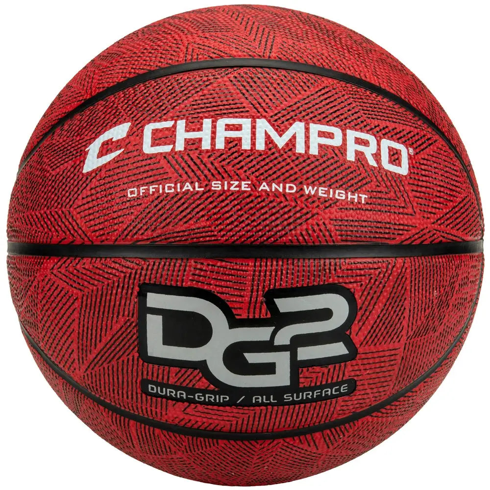 Champro Bb50 Dura-grip 230 Rubber Basketball - Scarlet - Regulation