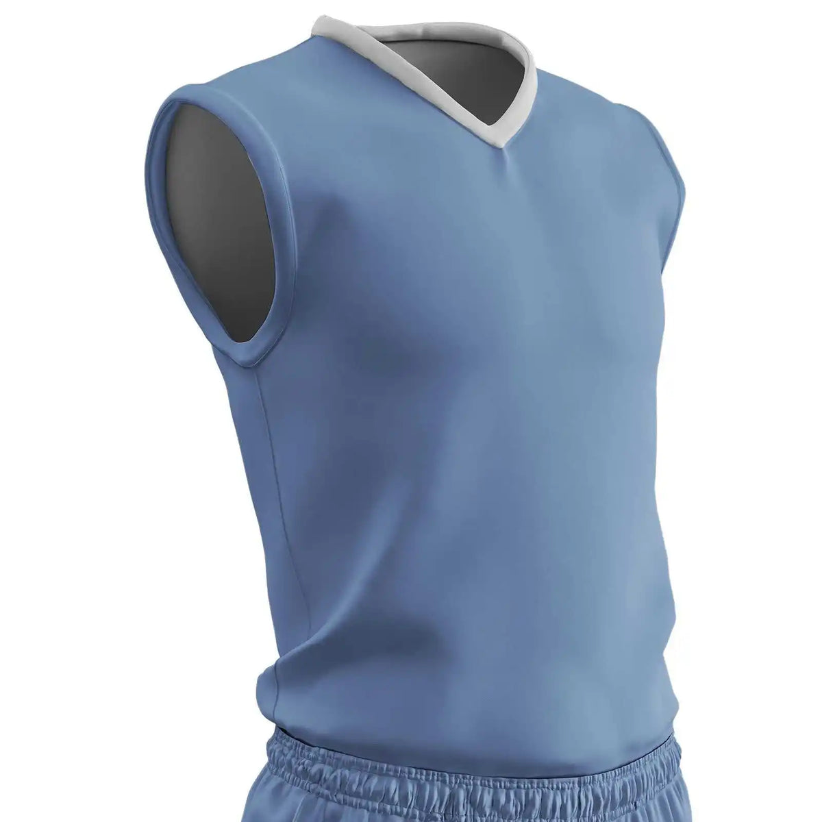 Champro Bbj11 Clutch Z-cloth Dri-gear Reversible Basketball Jersey - Light Blue White