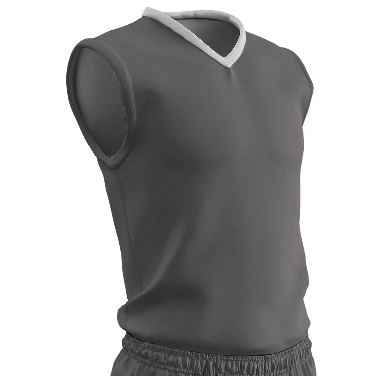 Champro Bbj11 Clutch Z-cloth Dri-gear Reversible Basketball Jersey - Charcoal White