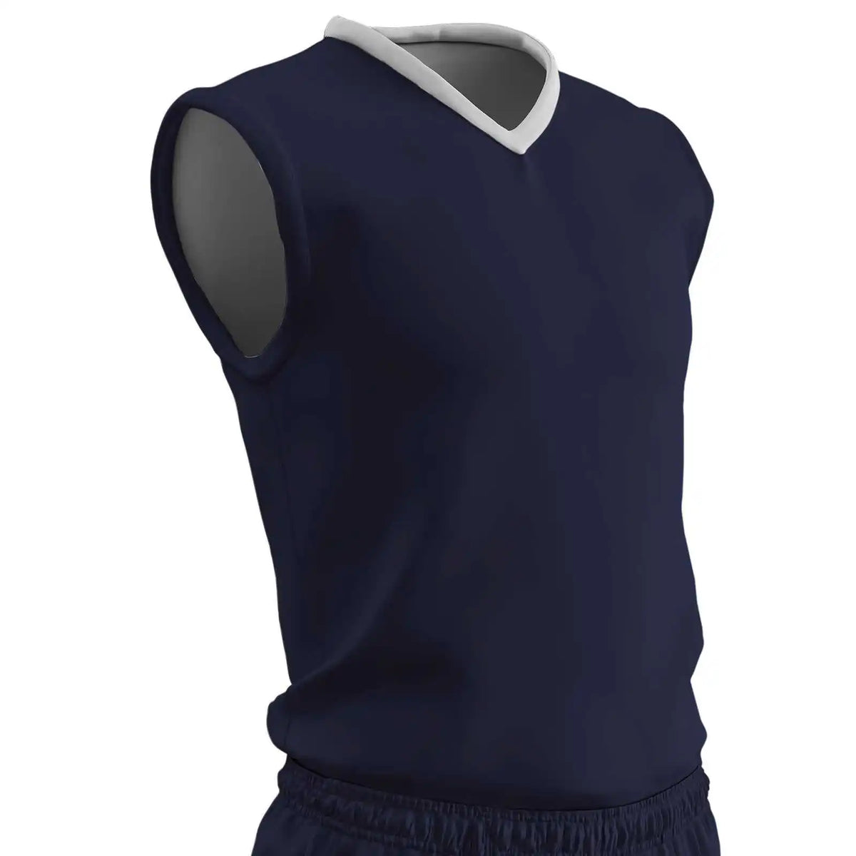 Champro Bbj11 Clutch Z-cloth Dri-gear Reversible Basketball Jersey - Navy White