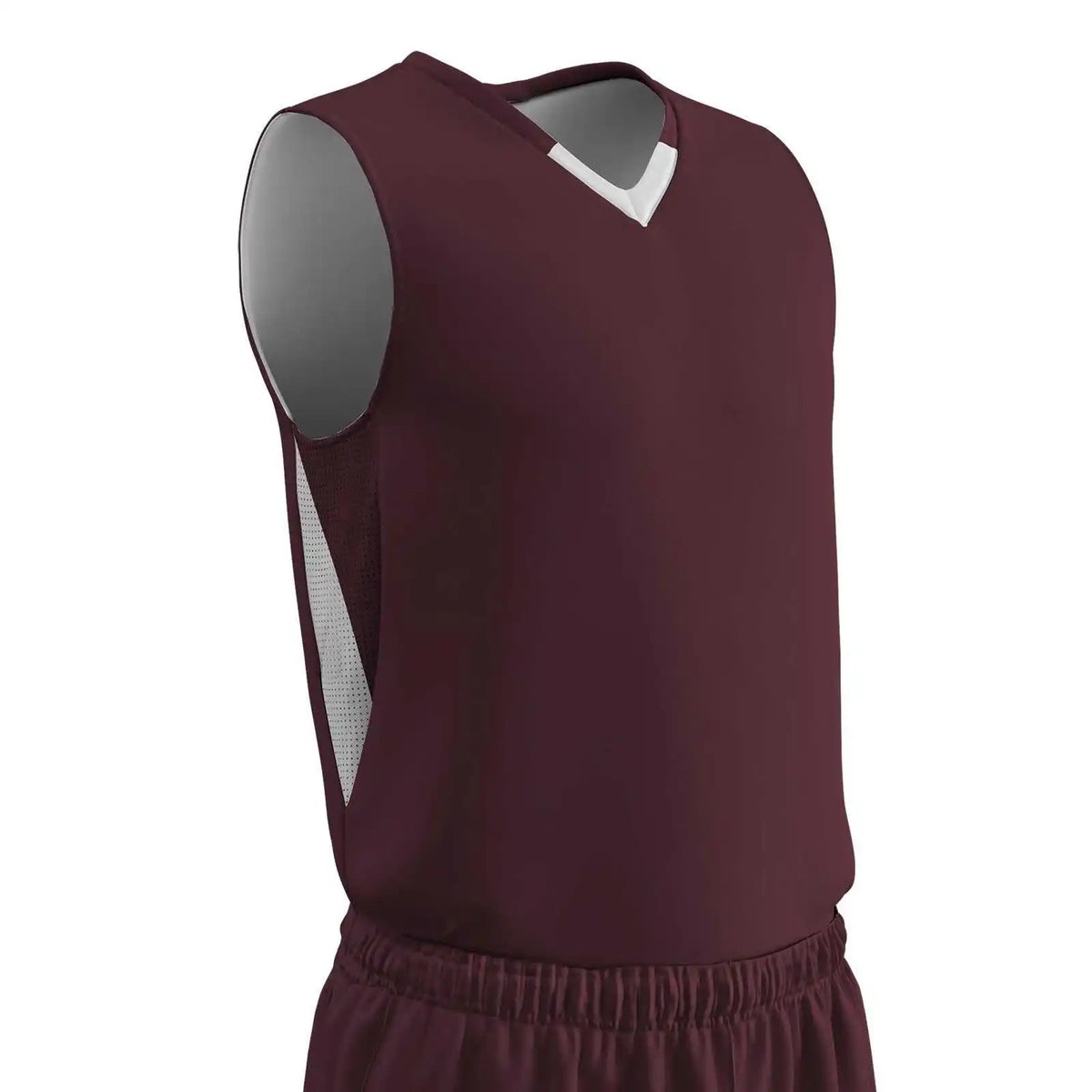 Champro Bbj14 Pivot Reversible Basketball Jersey Maroon White