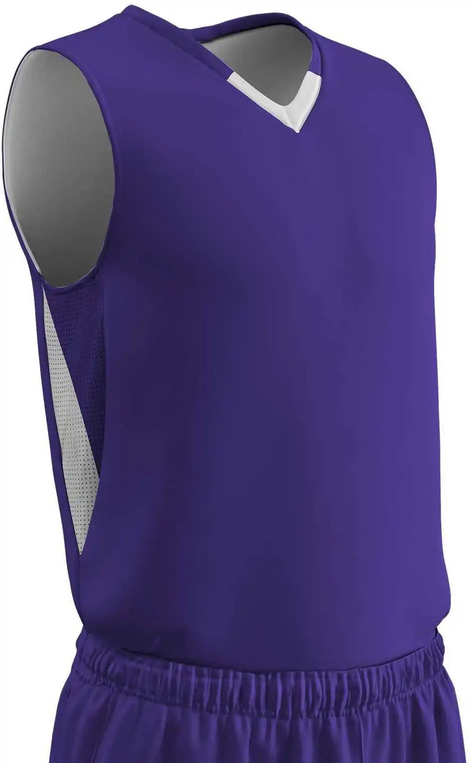 Champro Bbj14 Pivot Reversible Basketball Jersey - Purple White