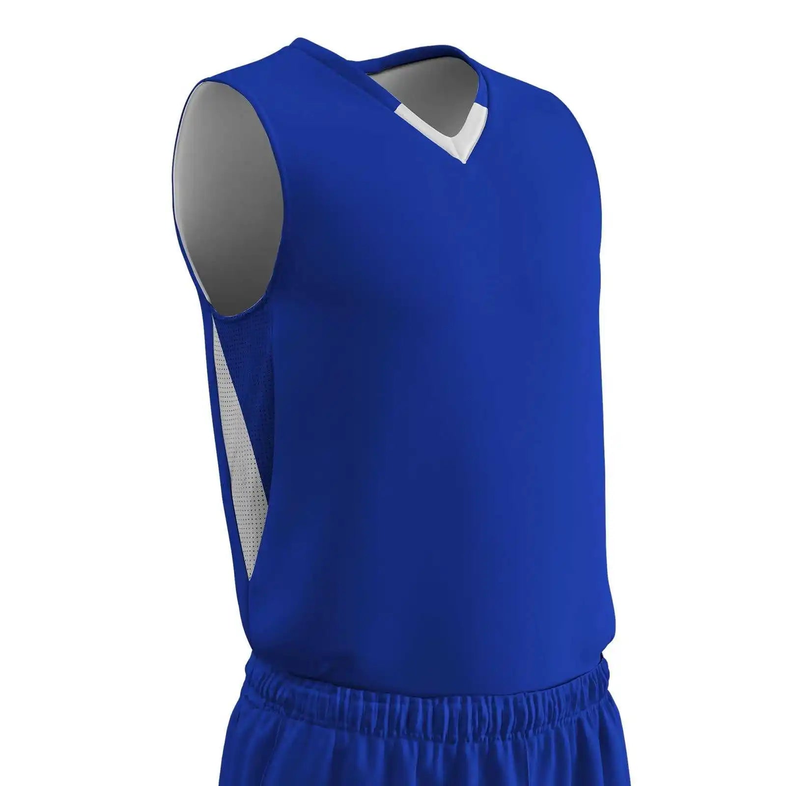 Champro Bbj14 Pivot Reversible Basketball Jersey - Royal White