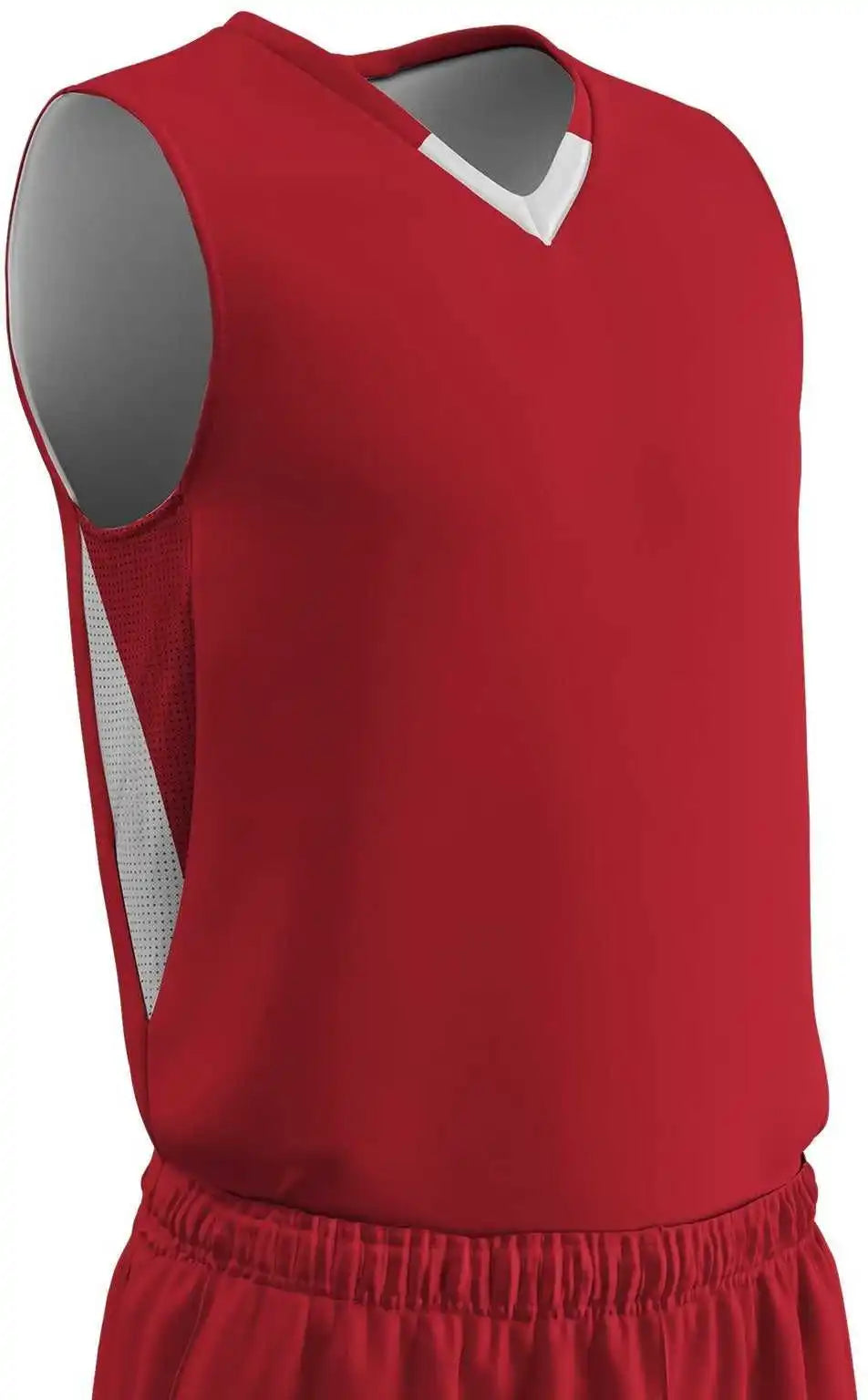 Champro Bbj14 Pivot Reversible Basketball Jersey - Scarlet White