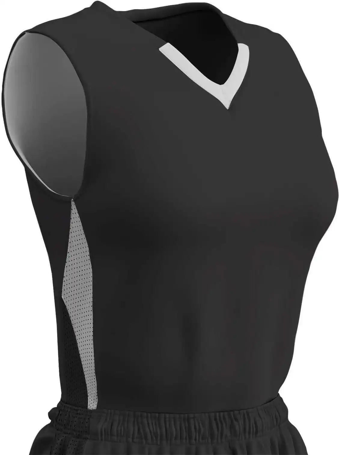 Champro Bbj15 Post Up Reversible Basketball Jersey - Black White