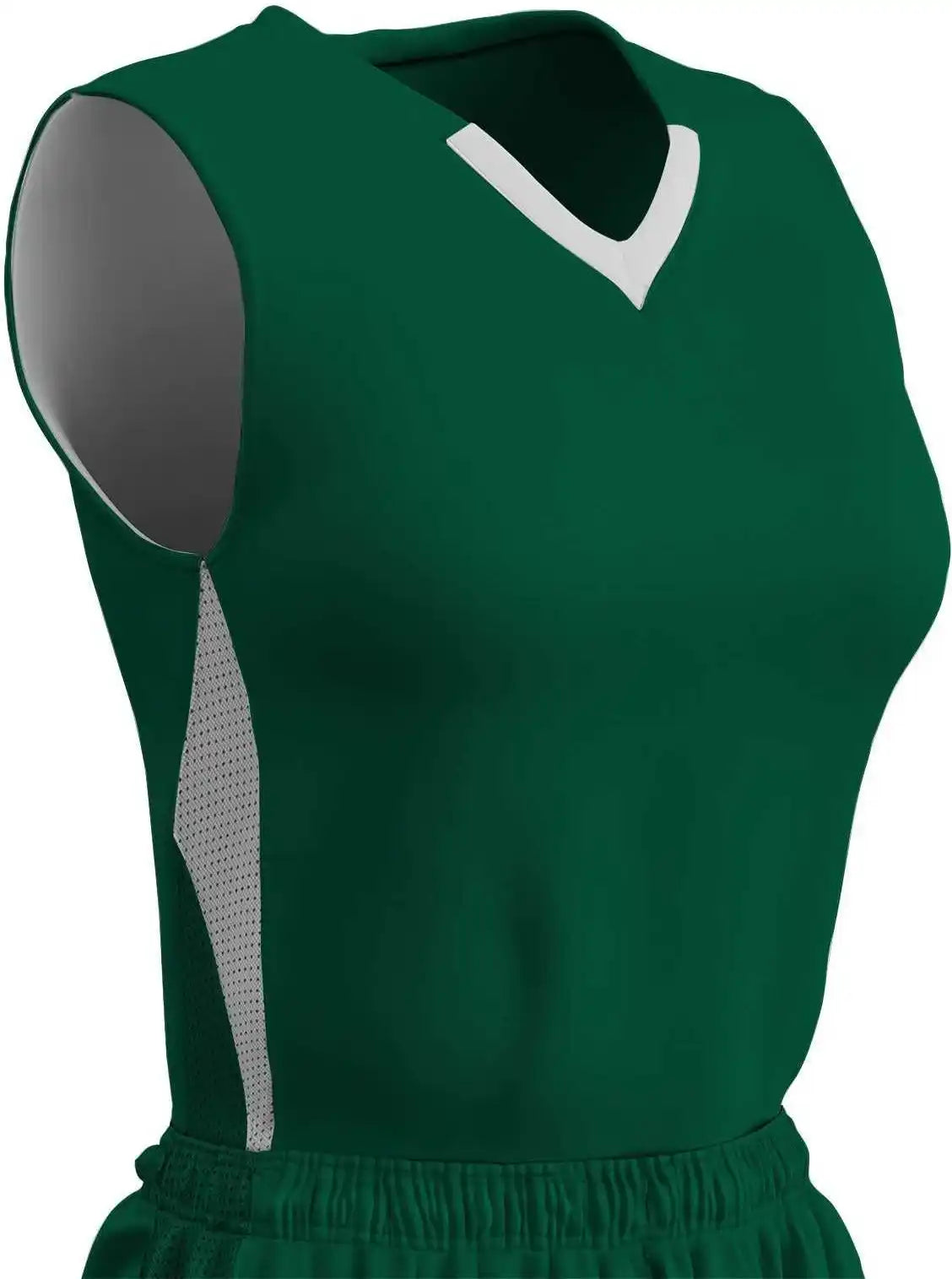 Champro Bbj15 Post Up Reversible Basketball Jersey - Forest White