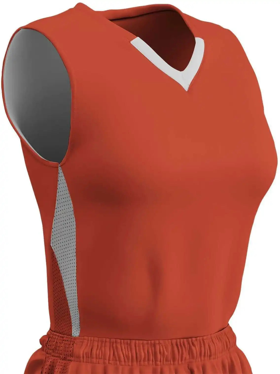 Champro Bbj15 Post Up Reversible Basketball Jersey - Orange White