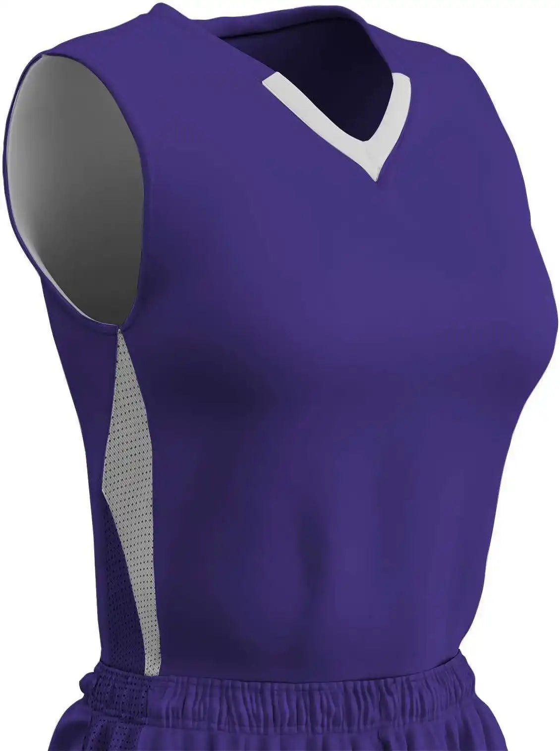 Champro Bbj15 Post Up Reversible Basketball Jersey - Purple White